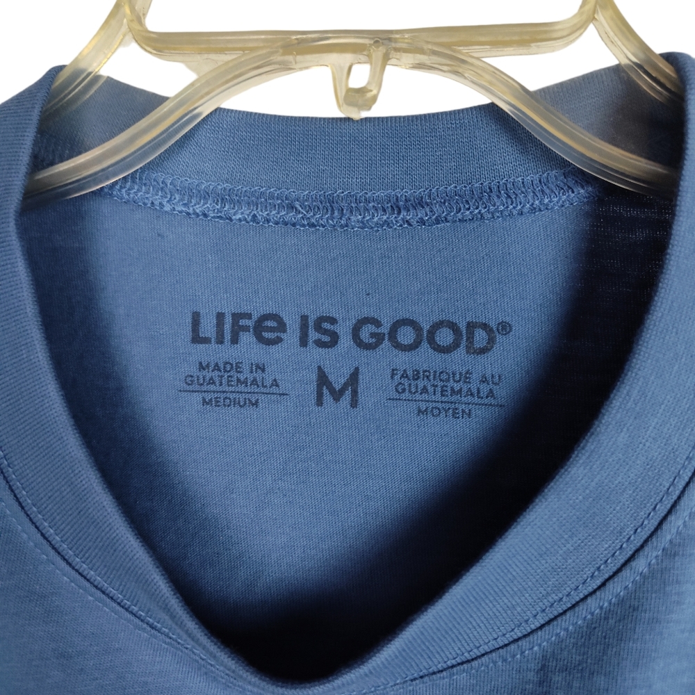 NWT Life Is Good Jake & Rocket Happy Hour Comic Blue Short Sleeve Tee SZ M - Picture 8 of 10